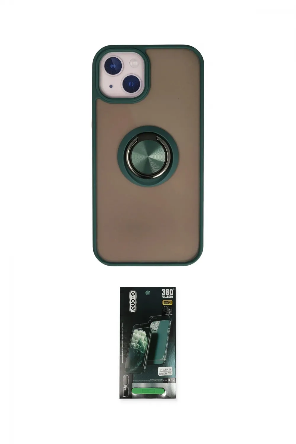 ieg™ iPhone 13 Kılıf Yörünge Çizgi - Şeffaf 360 Full Body Arka Koruyucu