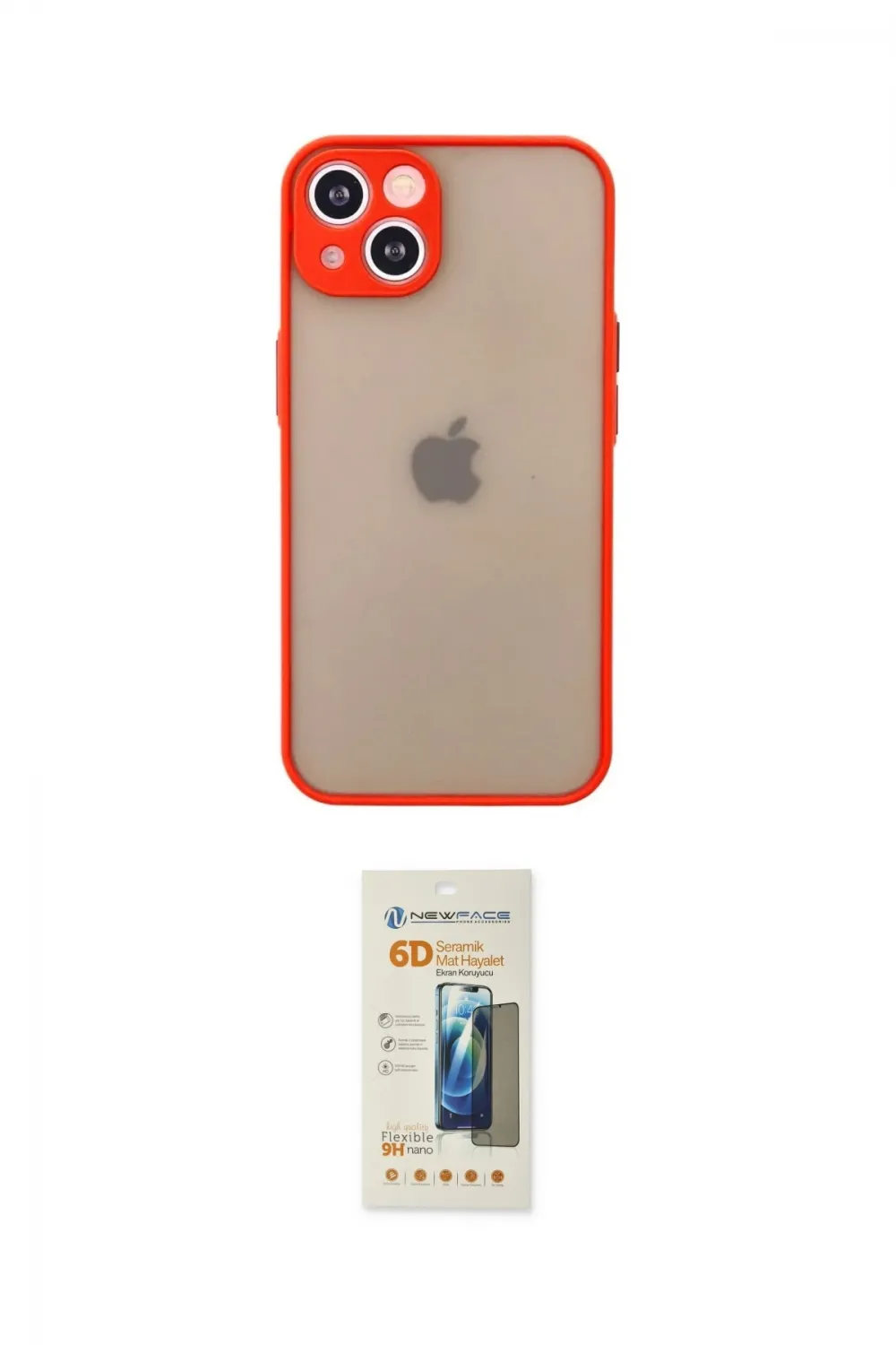 ieg™ iPhone 13 Mini Kılıf Ahenk Çizgi Serisi - Siyah 6D Mat Seramik Hayalet Nano Ekran Koruyucu
