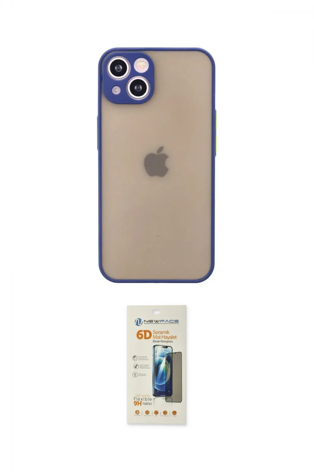 ieg™ iPhone 13 Mini Kılıf Ahenk Çizgi Serisi - Siyah 6D Mat Seramik Hayalet Nano Ekran Koruyucu