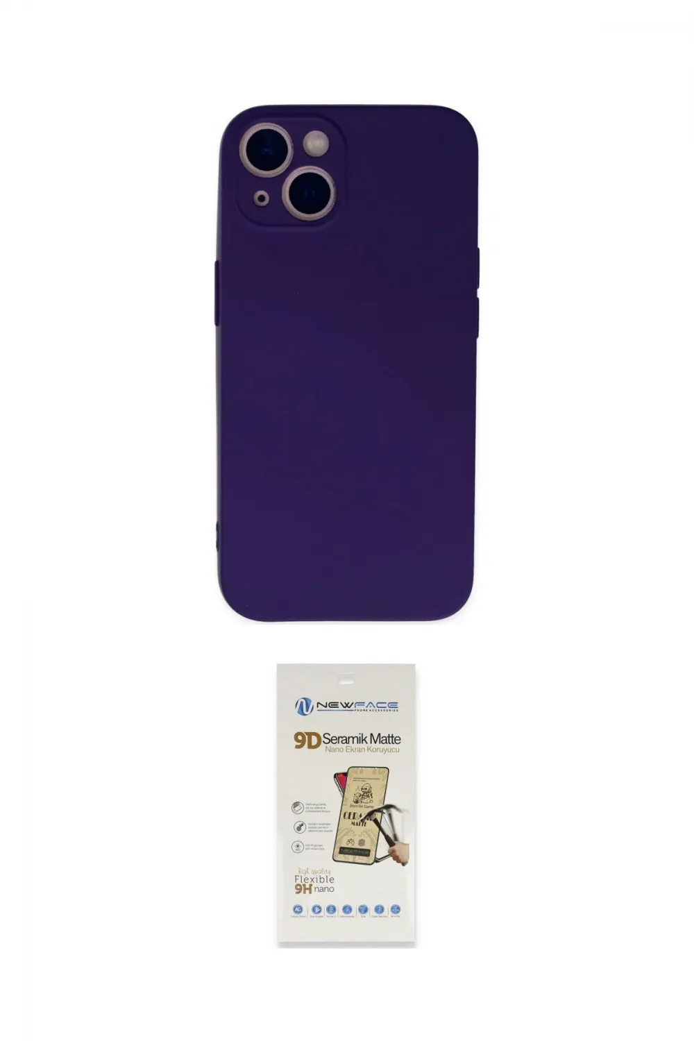 ieg™ iPhone 13 Mini Kılıf Ahenk Serisi - Siyah Mat Seramik Nano Ekran Koruyucu