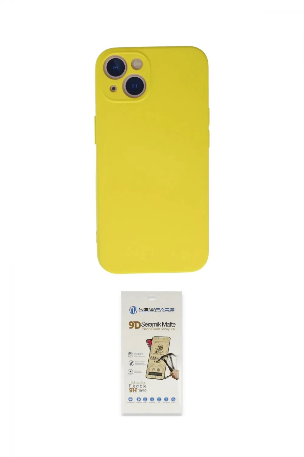 ieg™ iPhone 13 Mini Kılıf Ahenk Serisi - Siyah Mat Seramik Nano Ekran Koruyucu