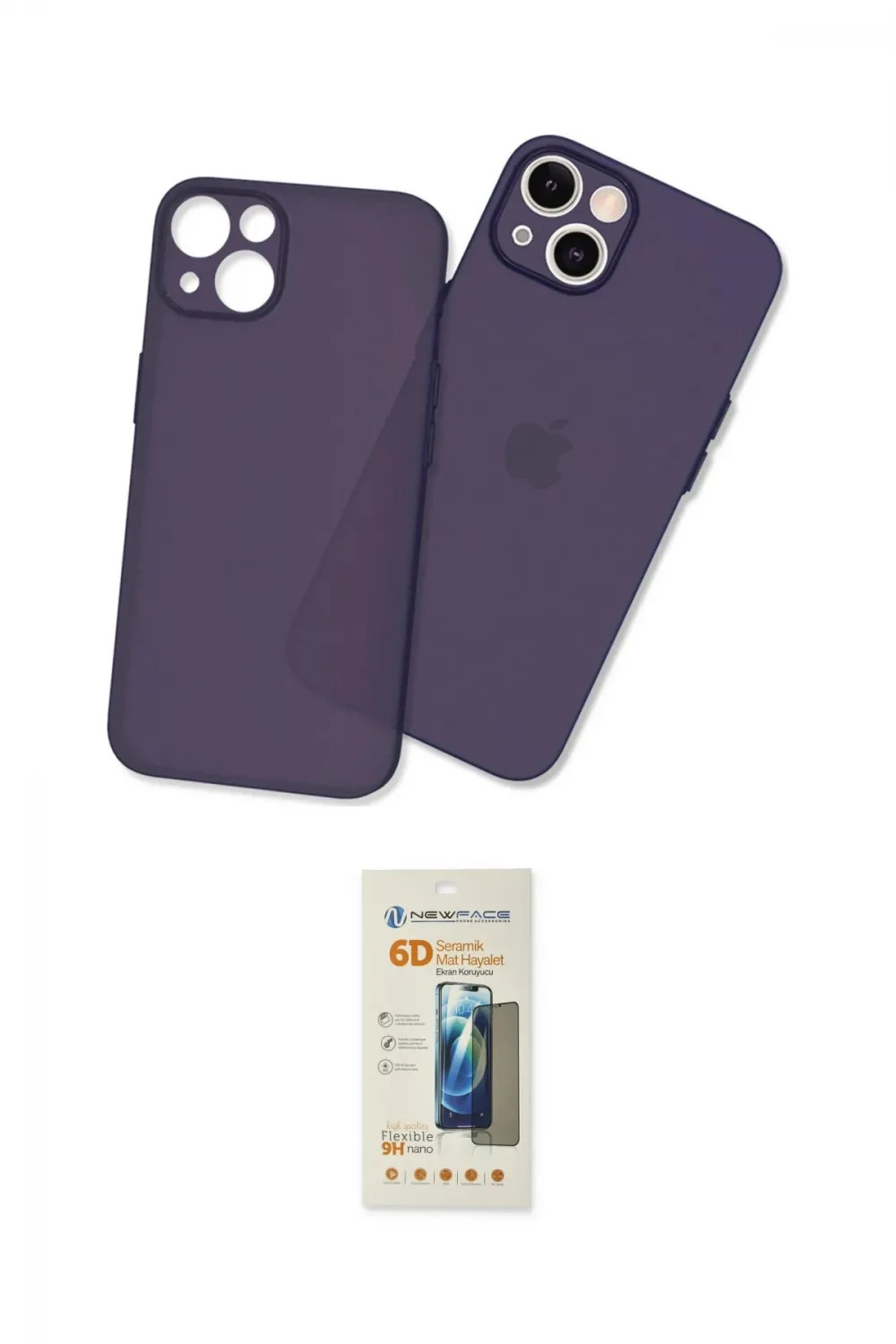 ieg™ iPhone 13 Mini Kılıf Atlas Minimal Prime - Siyah 6D Mat Seramik Hayalet Nano Ekran Koruyucu