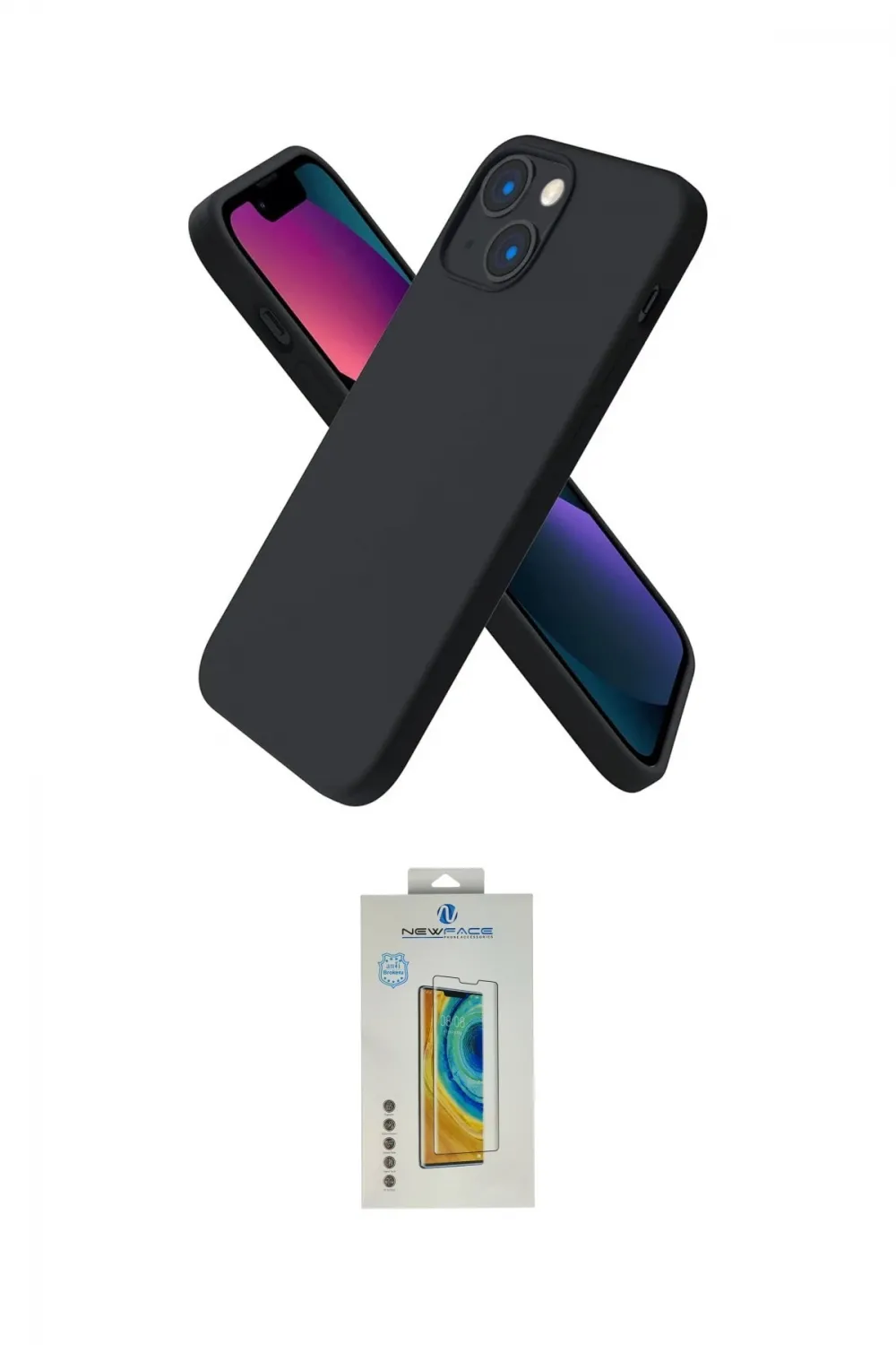 ieg™ iPhone 13 Mini Kılıf Kozmos Yansıma Özel Seri - Siyah Polymer Nano Ekran Koruyucu