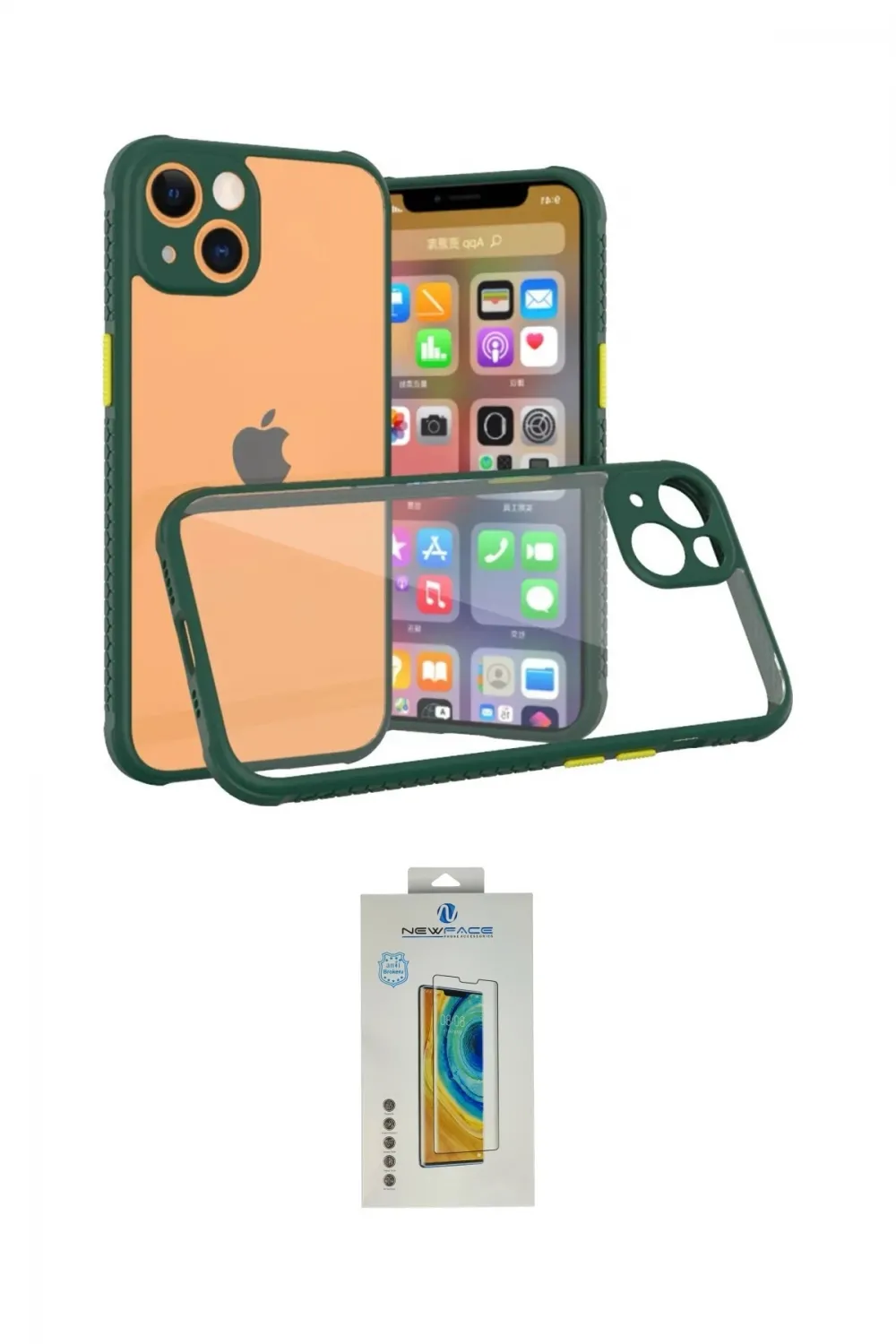 ieg™ iPhone 13 Mini Kılıf Nova Asil Özel Seri - Siyah Polymer Nano Ekran Koruyucu