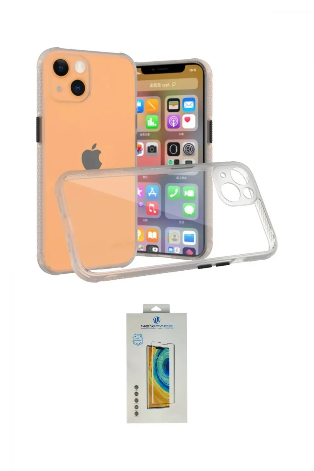 ieg™ iPhone 13 Mini Kılıf Nova Asil Özel Seri - Siyah Polymer Nano Ekran Koruyucu