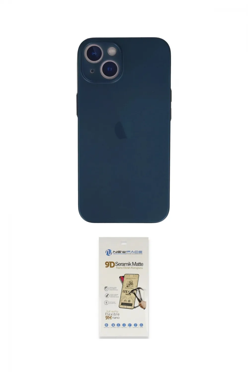 ieg™ iPhone 13 Mini Kılıf Yadigar Yansıma Serisi - Siyah Mat Seramik Nano Ekran Koruyucu