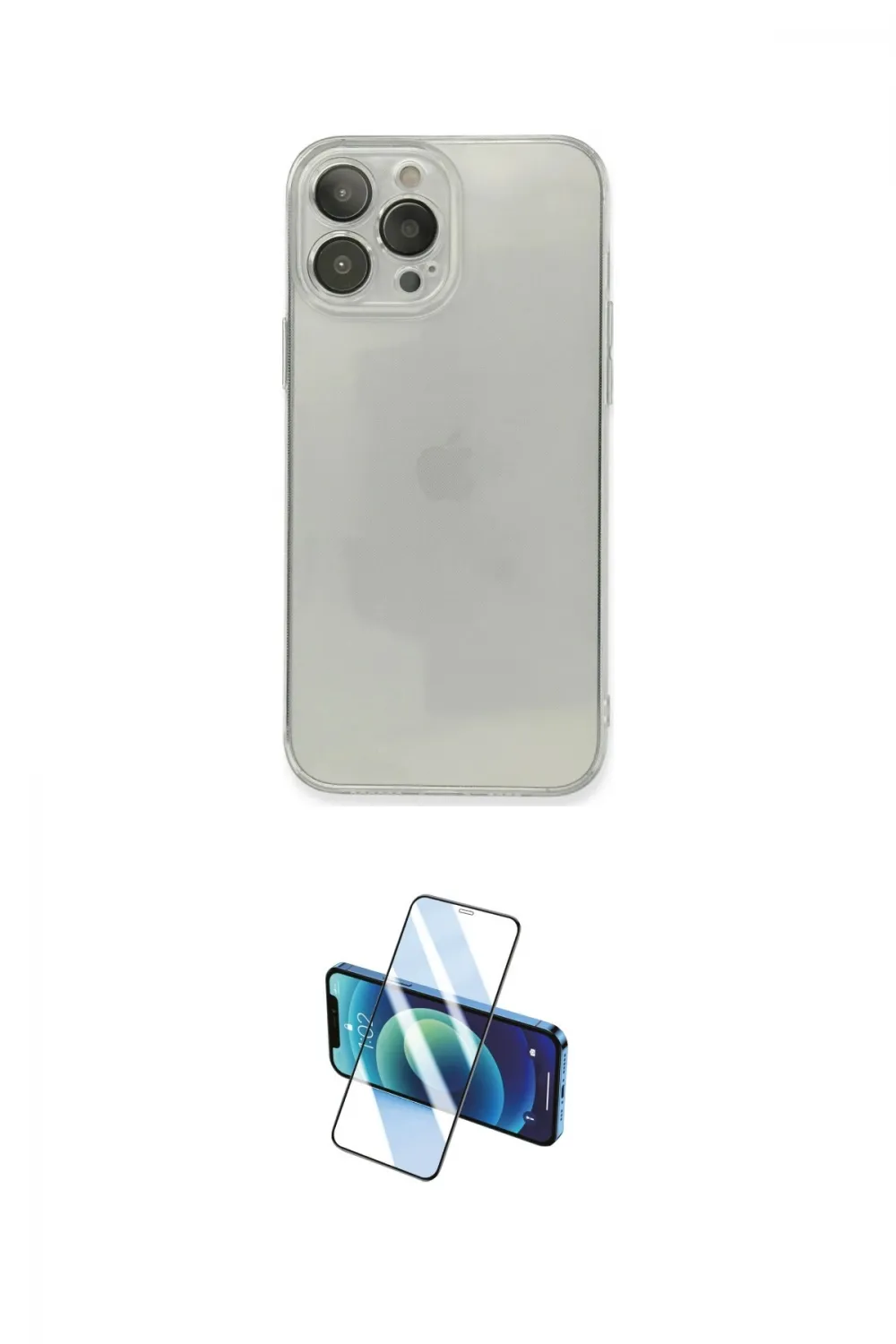 ieg™ iPhone 13 Pro Kılıf Ahenk Doku - Siyah 3D Antistatik Seramik Nano Ekran Koruyucu