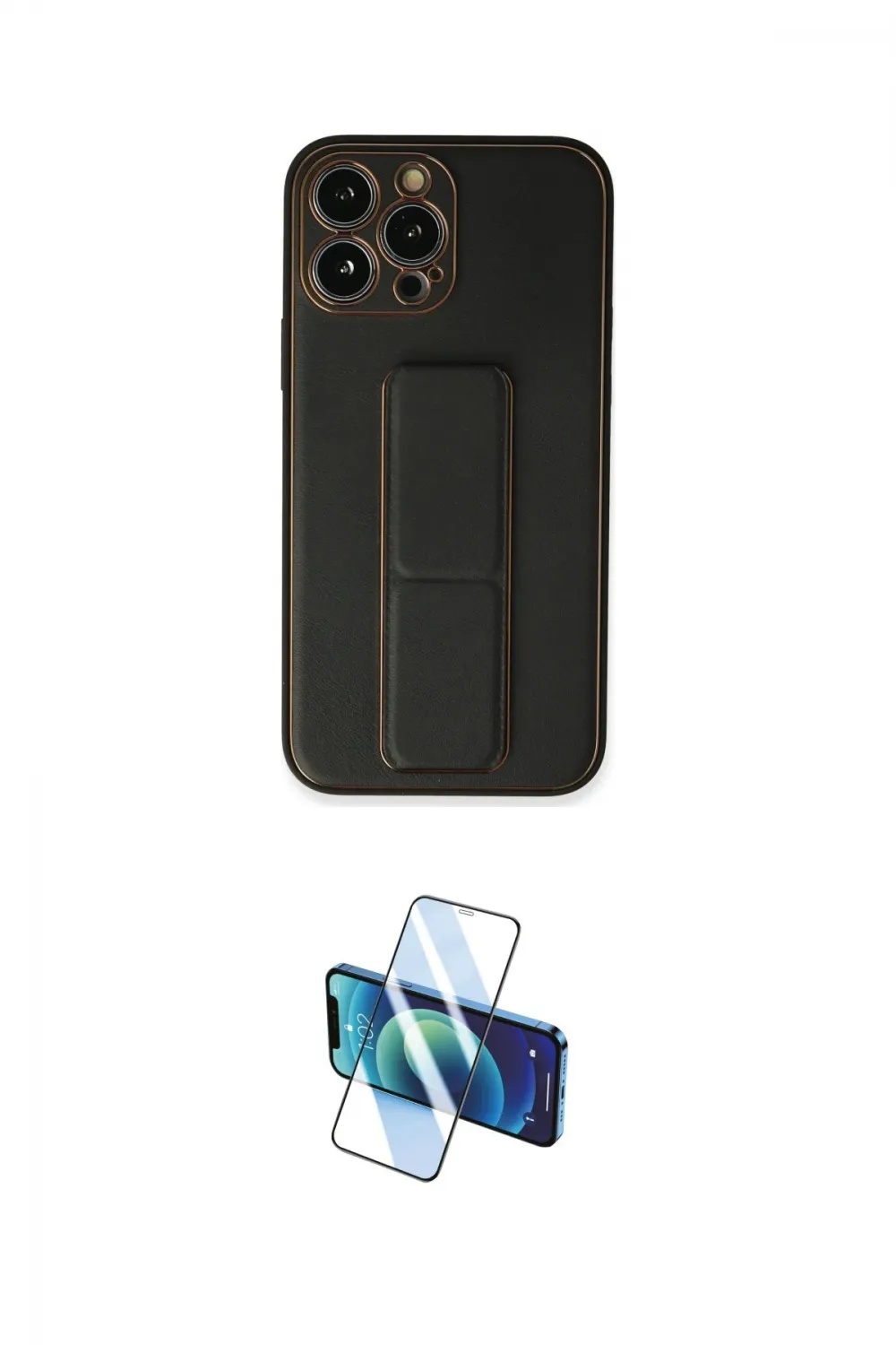 ieg™ iPhone 13 Pro Kılıf Akış Doku - Siyah 3D Antistatik Seramik Nano Ekran Koruyucu