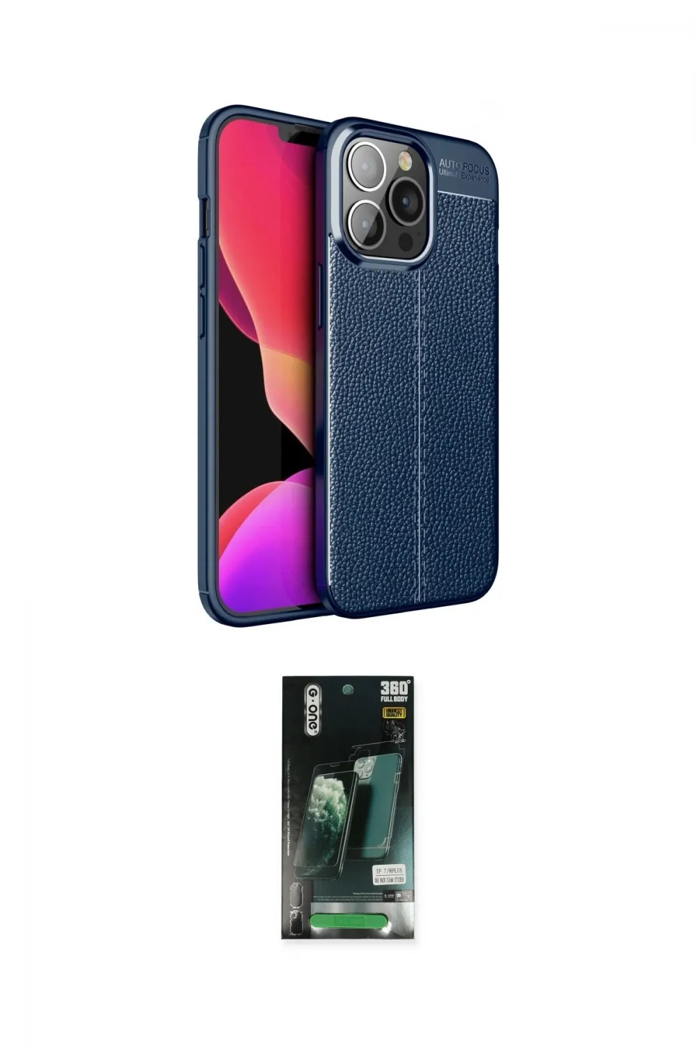 ieg™ iPhone 13 Pro Kılıf Doruk Klasik Özel Seri - Şeffaf 360 Full Body Arka Koruyucu