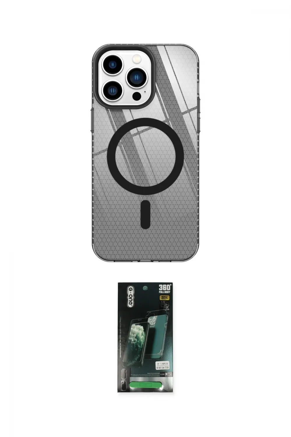 ieg™ iPhone 13 Pro Kılıf Doruk Prime - Şeffaf 360 Full Body Arka Koruyucu