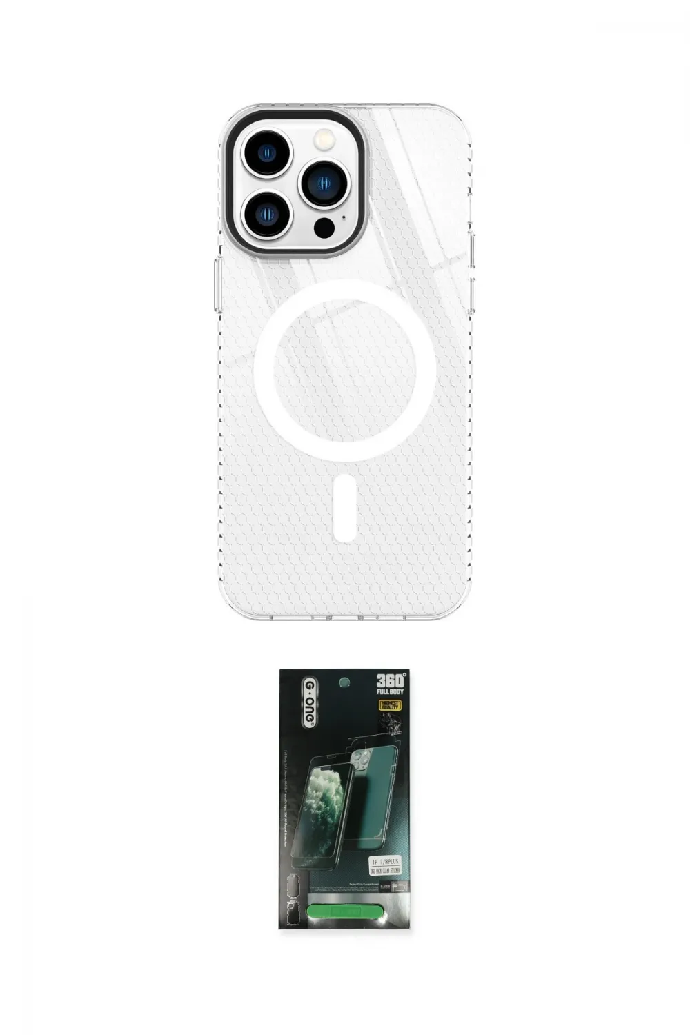 ieg™ iPhone 13 Pro Kılıf Doruk Prime - Şeffaf 360 Full Body Arka Koruyucu
