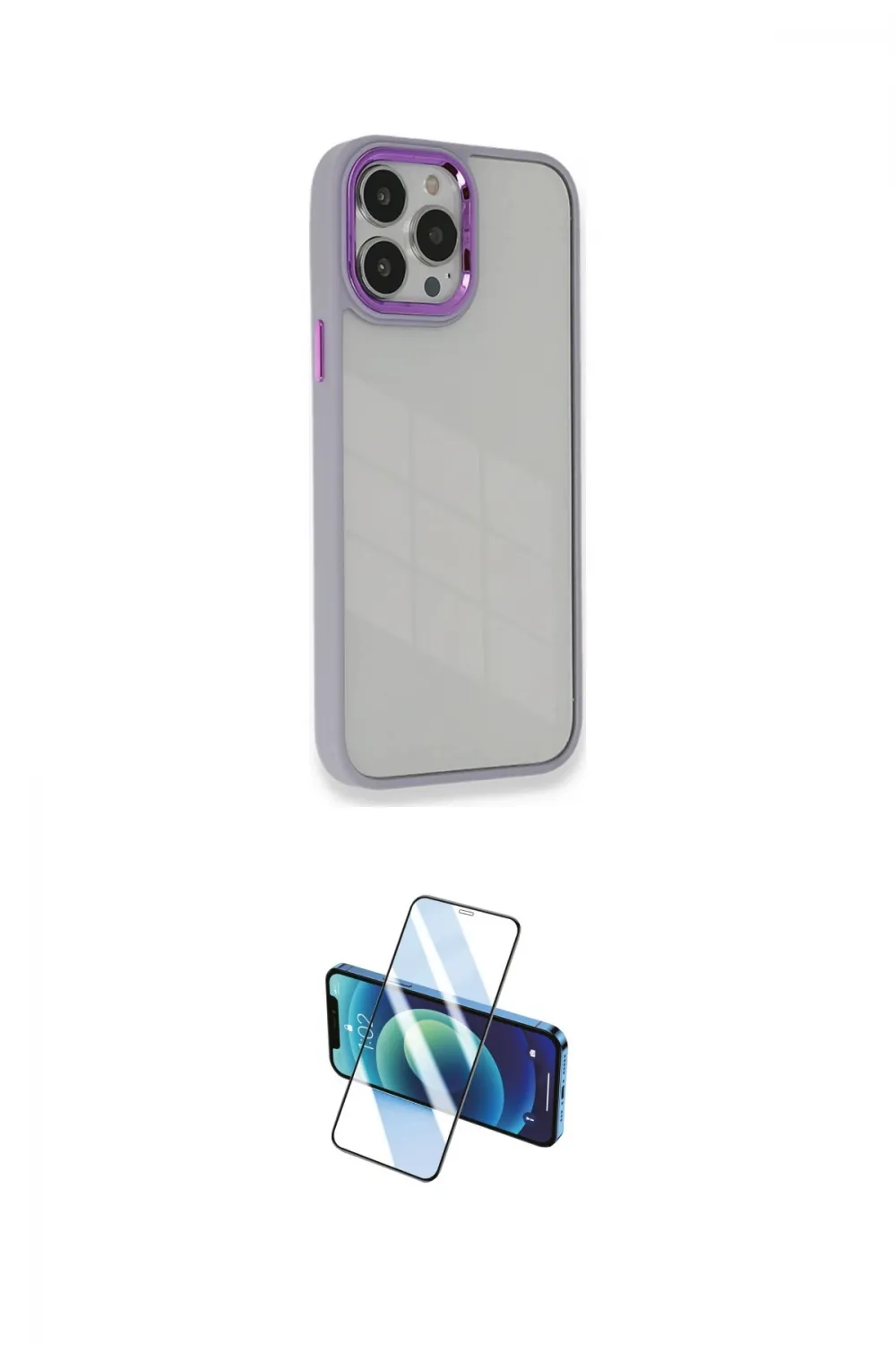 ieg™ iPhone 13 Pro Kılıf Eksen Doku Prime - Siyah 3D Antistatik Seramik Nano Ekran Koruyucu