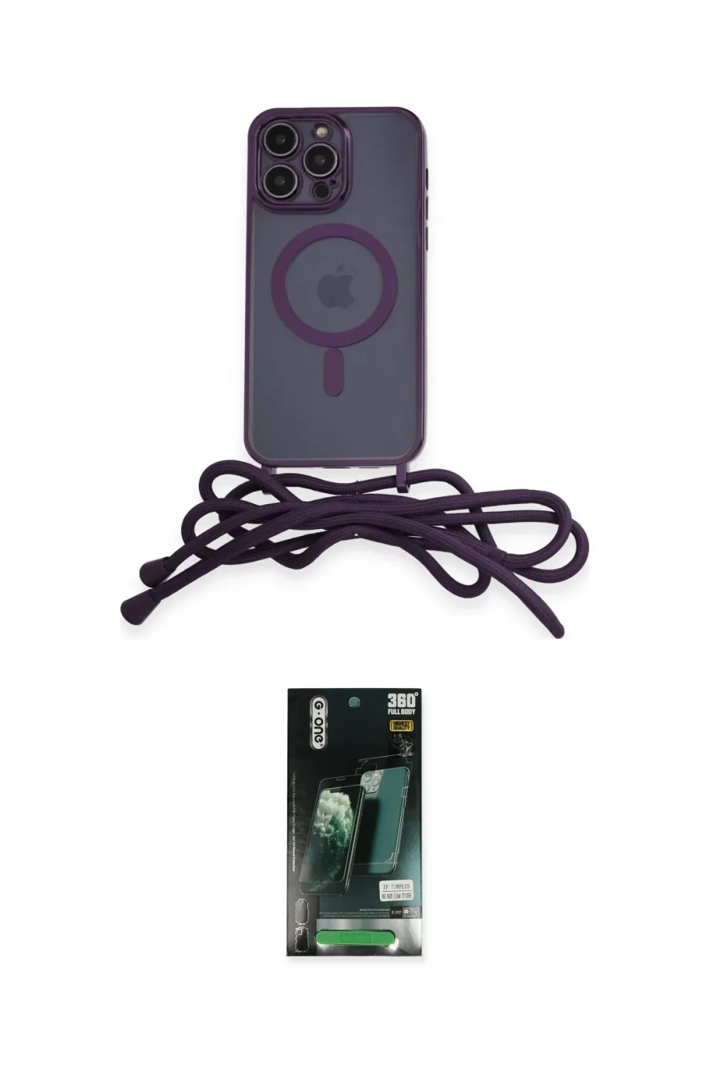 ieg™ iPhone 13 Pro Kılıf Eksen Özel Seri - Şeffaf 360 Full Body Arka Koruyucu