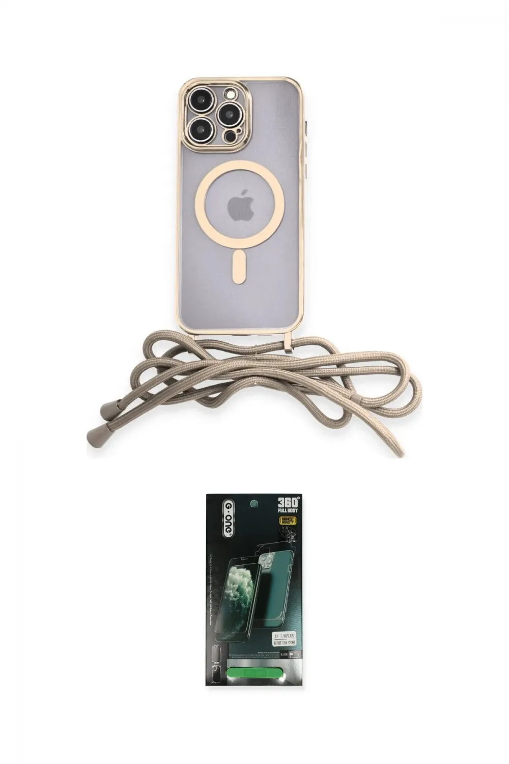 ieg™ iPhone 13 Pro Kılıf Eksen Özel Seri - Şeffaf 360 Full Body Arka Koruyucu