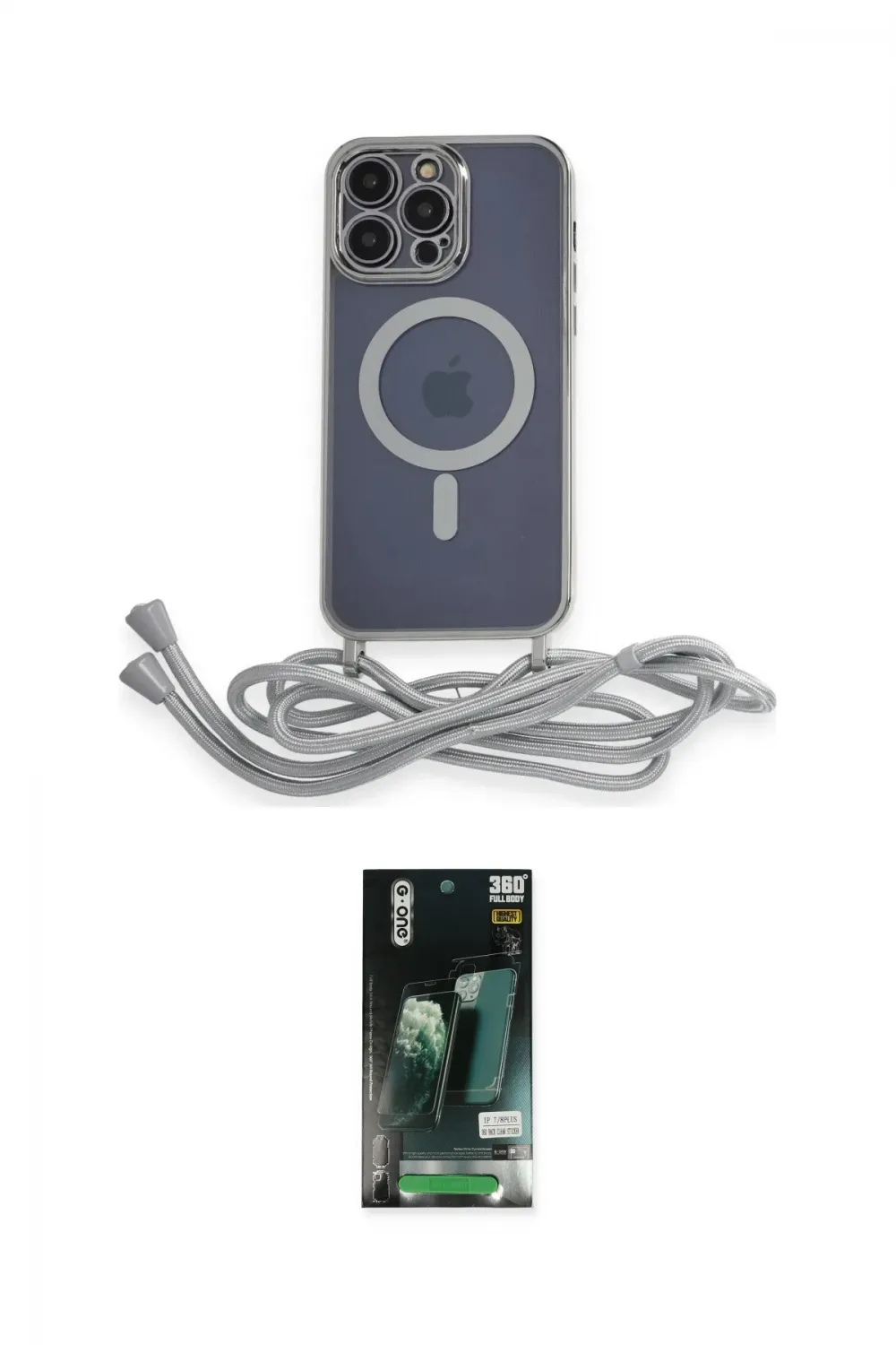 ieg™ iPhone 13 Pro Kılıf Eksen Özel Seri - Şeffaf 360 Full Body Arka Koruyucu