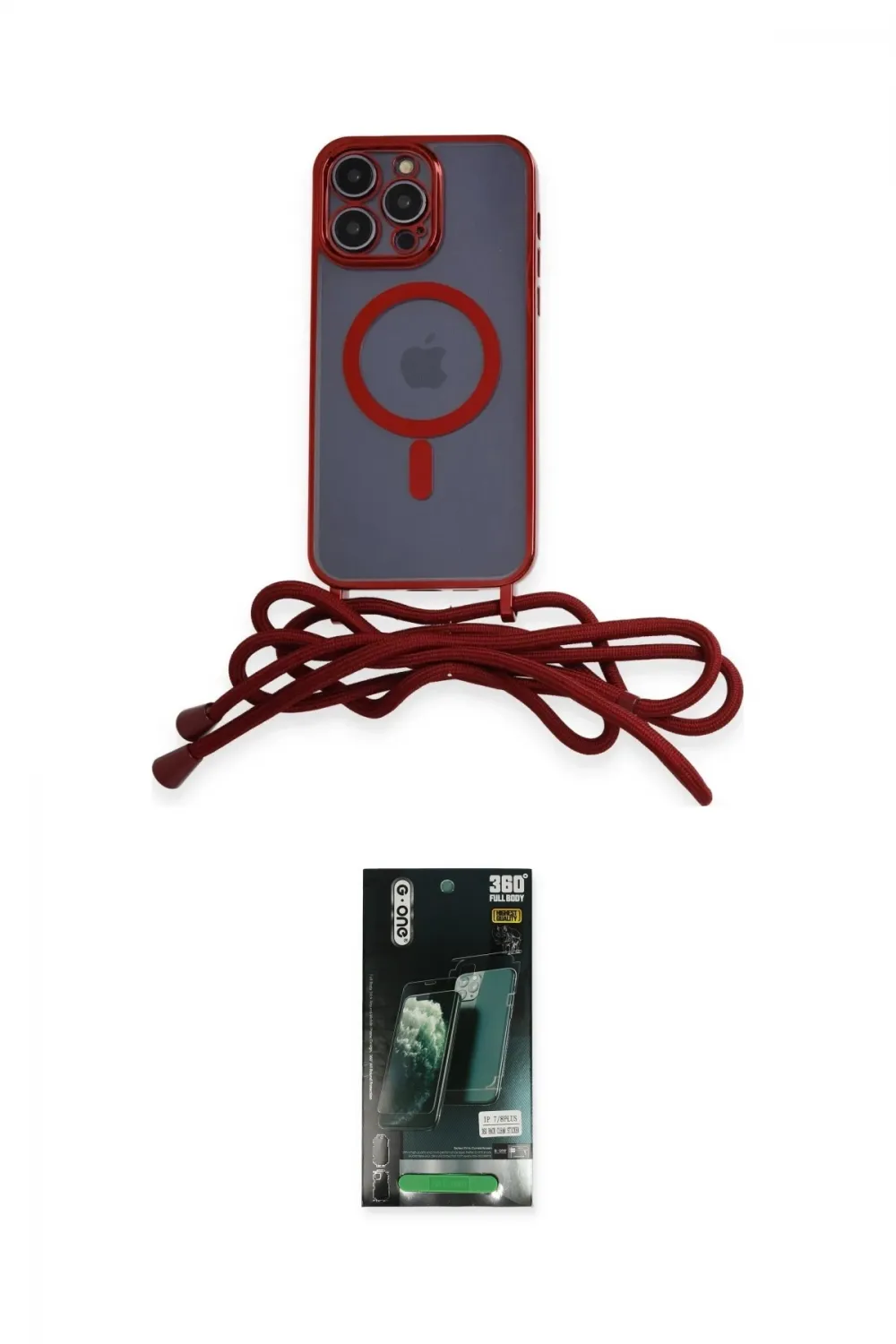 ieg™ iPhone 13 Pro Kılıf Eksen Özel Seri - Şeffaf 360 Full Body Arka Koruyucu