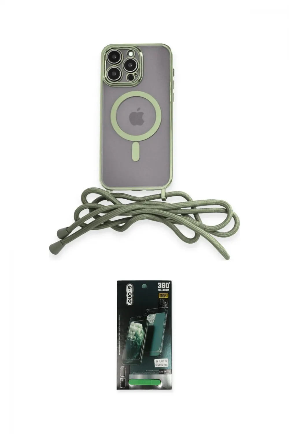 ieg™ iPhone 13 Pro Kılıf Eksen Özel Seri - Şeffaf 360 Full Body Arka Koruyucu