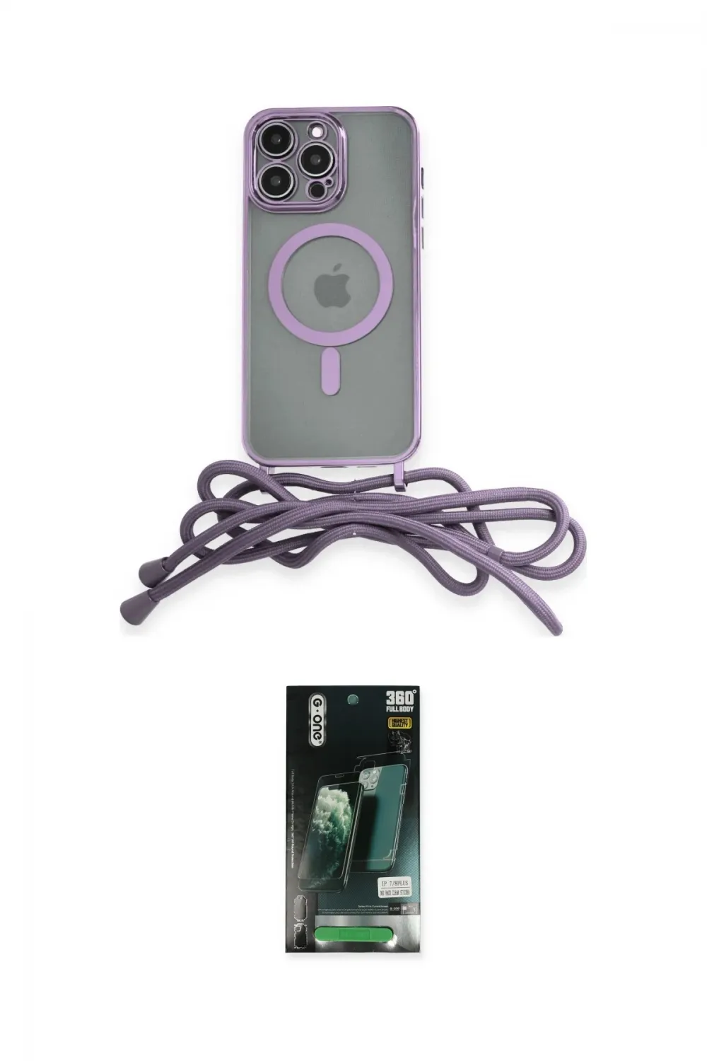 ieg™ iPhone 13 Pro Kılıf Eksen Özel Seri - Şeffaf 360 Full Body Arka Koruyucu