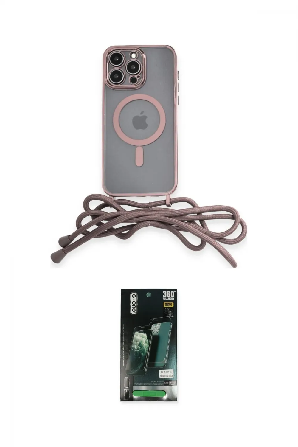 ieg™ iPhone 13 Pro Kılıf Eksen Özel Seri - Şeffaf 360 Full Body Arka Koruyucu