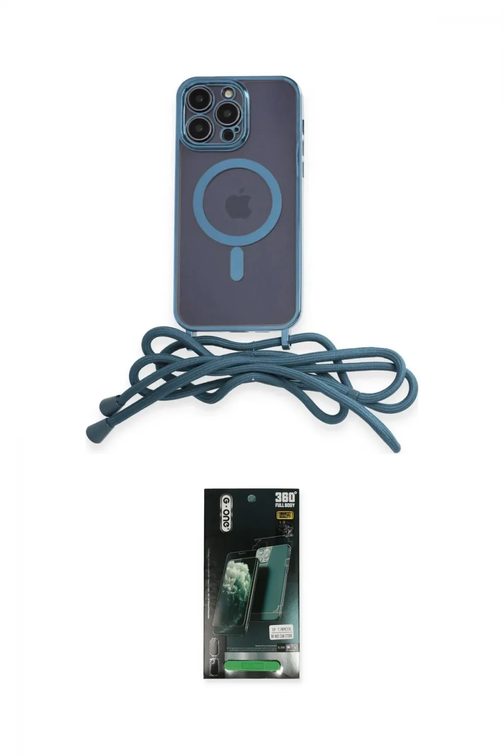 ieg™ iPhone 13 Pro Kılıf Eksen Özel Seri - Şeffaf 360 Full Body Arka Koruyucu