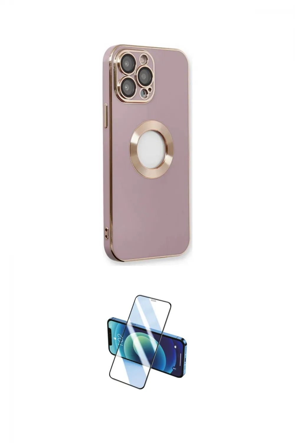 ieg™ iPhone 13 Pro Kılıf İz Form Serisi - Siyah 3D Antistatik Seramik Nano Ekran Koruyucu
