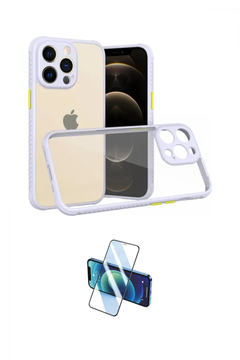 ieg™ iPhone 13 Pro Kılıf Nova Asil Özel Seri - Siyah 3D Antistatik Seramik Nano Ekran Koruyucu