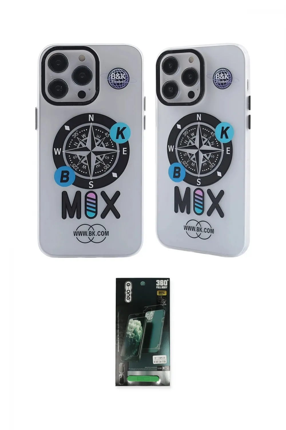 ieg™ iPhone 13 Pro Kılıf Nova Doku Koleksiyonu - Şeffaf 360 Full Body Arka Koruyucu