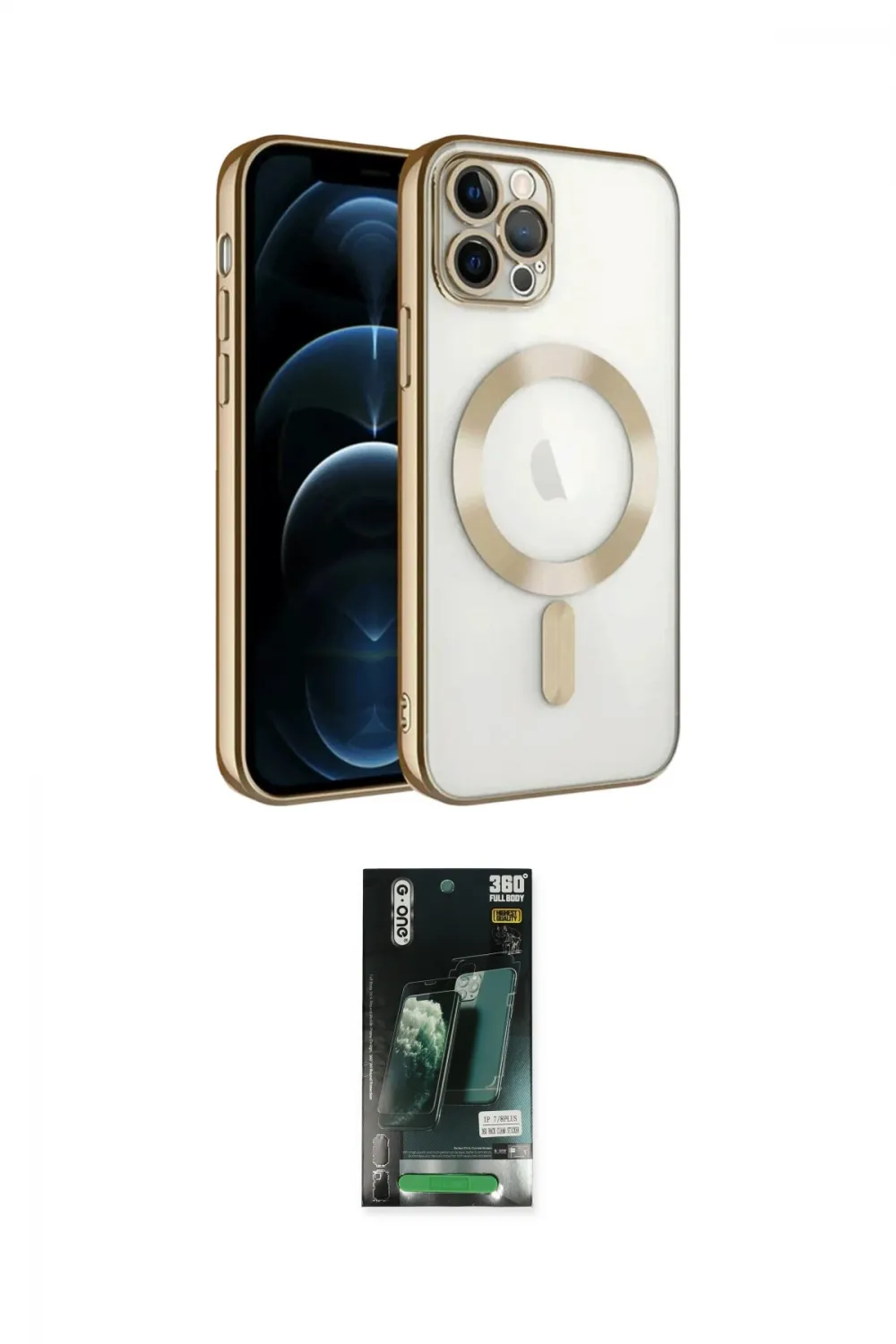 ieg™ iPhone 13 Pro Kılıf Nova Işık Özel Seri - Şeffaf 360 Full Body Arka Koruyucu