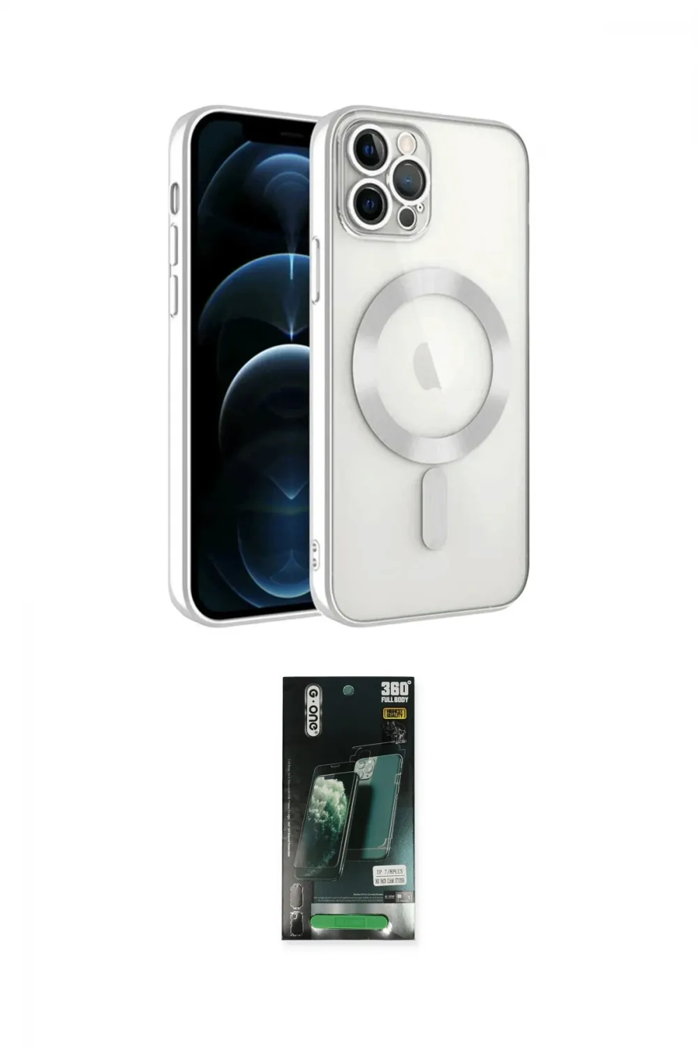 ieg™ iPhone 13 Pro Kılıf Nova Işık Özel Seri - Şeffaf 360 Full Body Arka Koruyucu