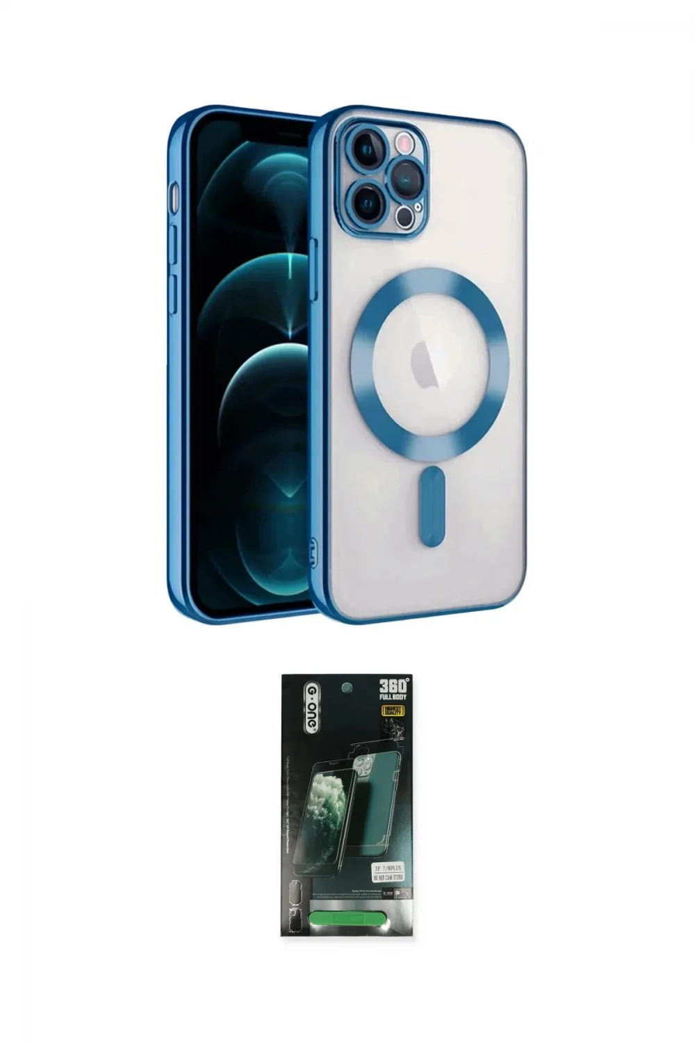 ieg™ iPhone 13 Pro Kılıf Nova Işık Özel Seri - Şeffaf 360 Full Body Arka Koruyucu