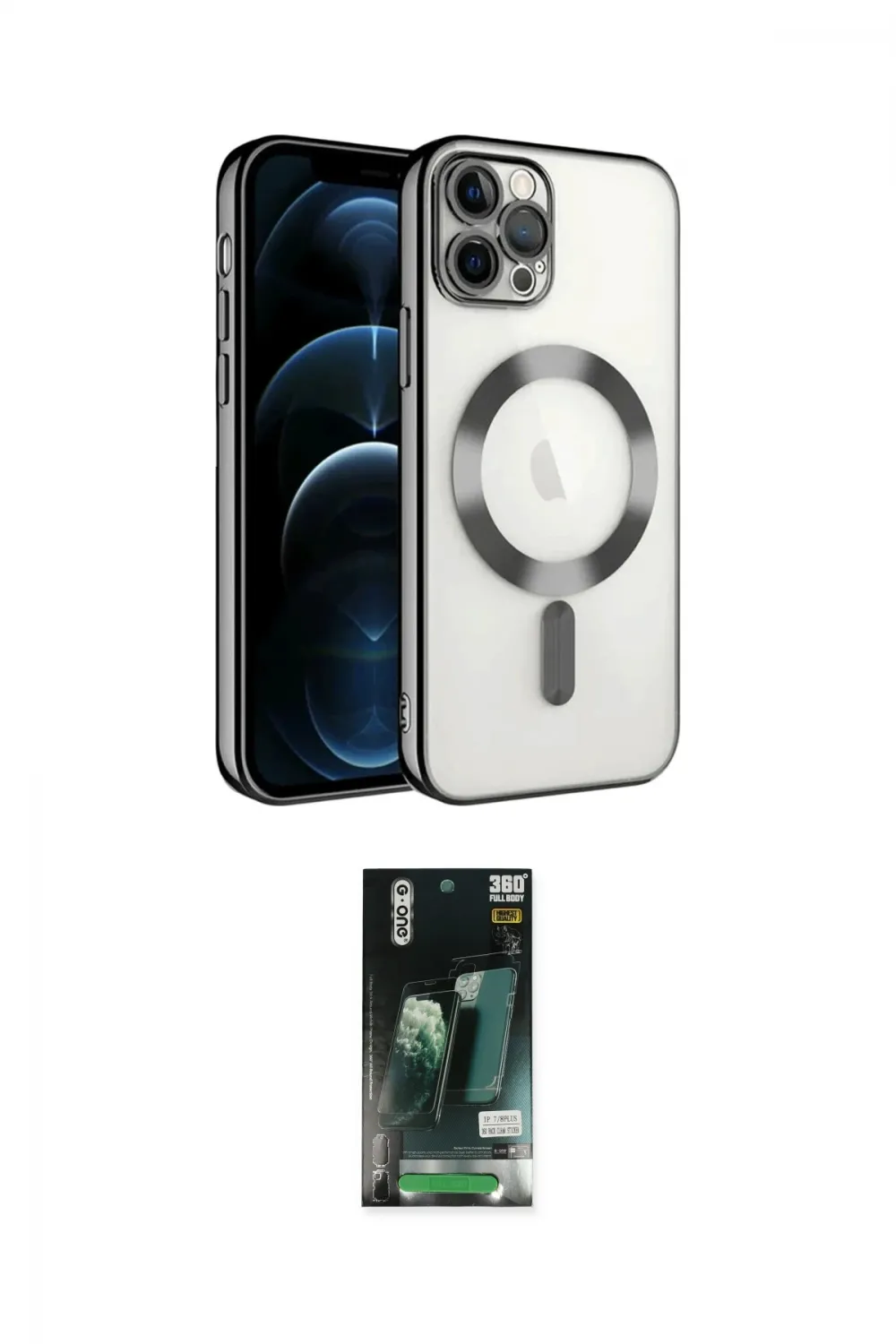 ieg™ iPhone 13 Pro Kılıf Nova Işık Özel Seri - Şeffaf 360 Full Body Arka Koruyucu