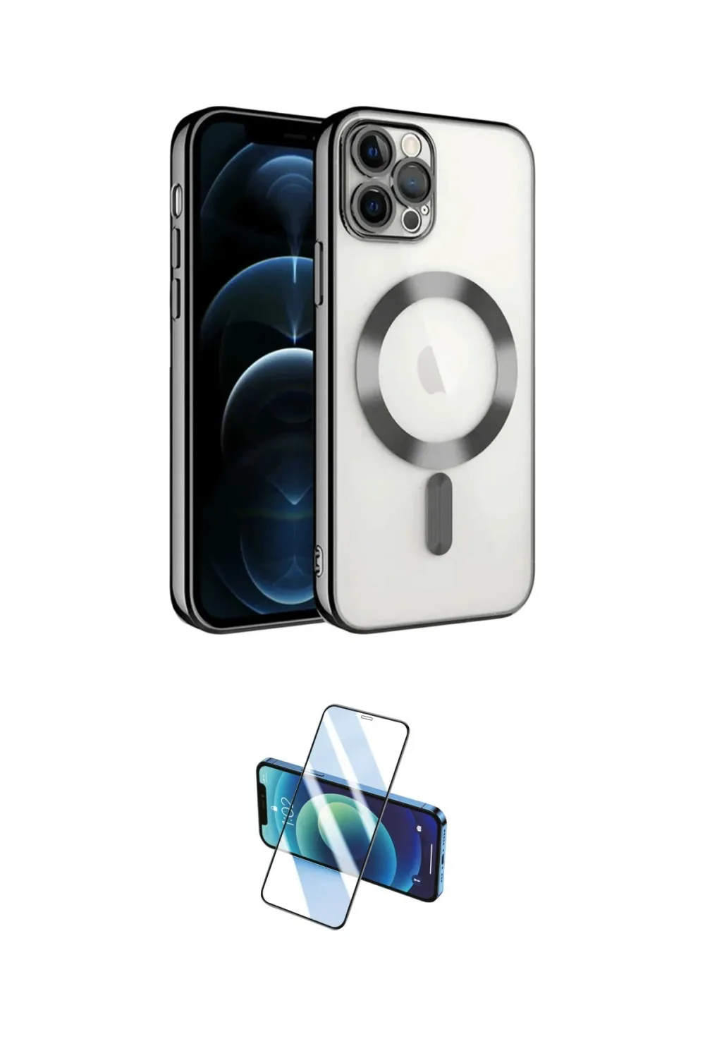 ieg™ iPhone 13 Pro Kılıf Nova Işık Özel Seri - Siyah 3D Antistatik Seramik Nano Ekran Koruyucu