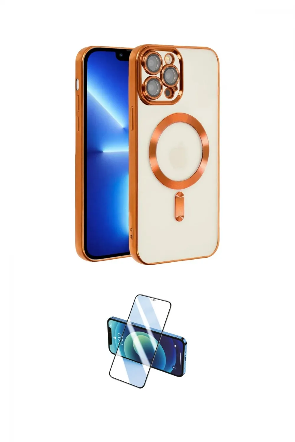 ieg™ iPhone 13 Pro Kılıf Nova Işık Özel Seri - Siyah 3D Antistatik Seramik Nano Ekran Koruyucu