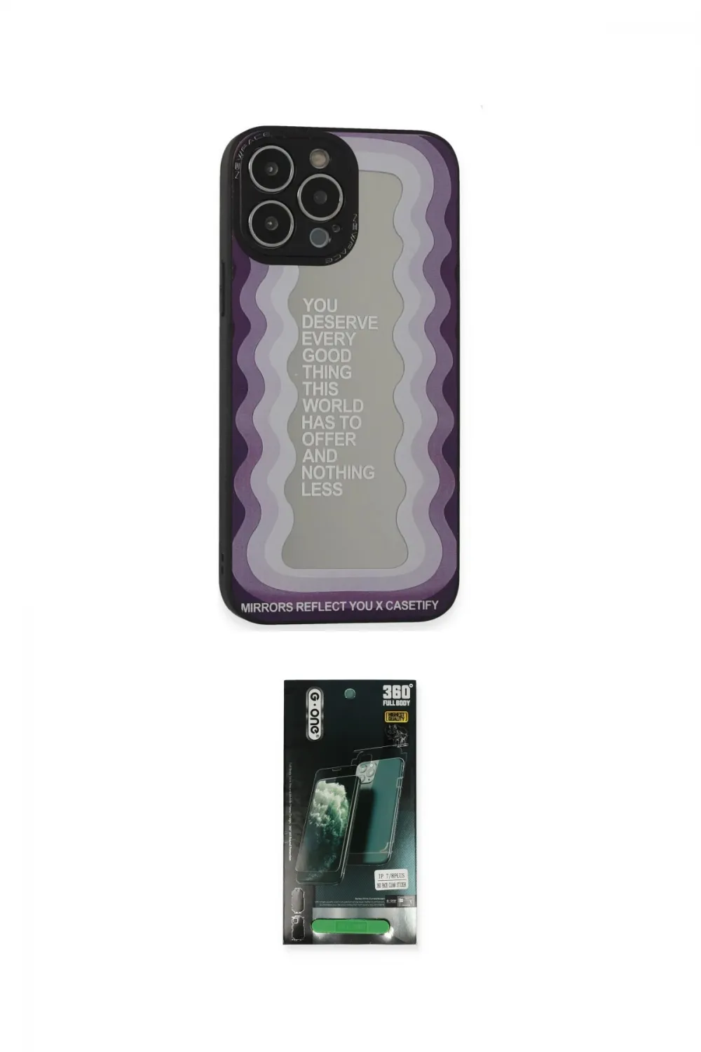 ieg™ iPhone 13 Pro Kılıf Odak Klasik Serisi - Şeffaf 360 Full Body Arka Koruyucu