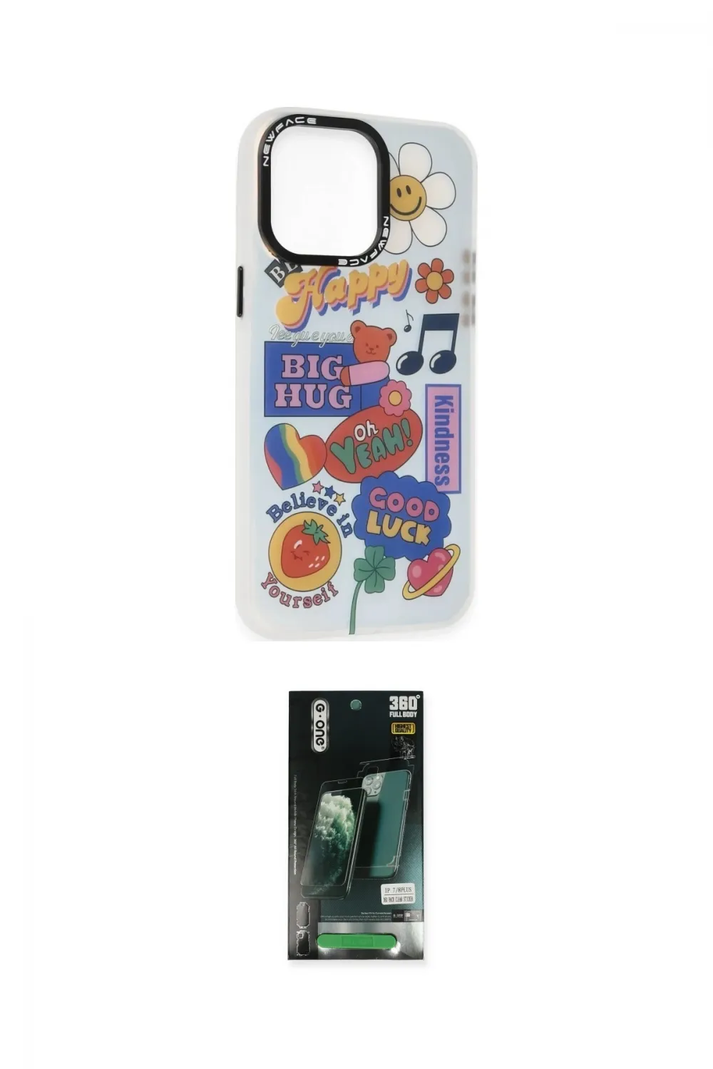 ieg™ iPhone 13 Pro Kılıf Siluet Çizgi Koleksiyonu - Şeffaf 360 Full Body Arka Koruyucu