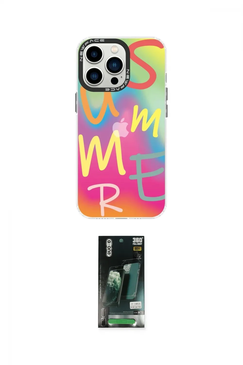ieg™ iPhone 13 Pro Kılıf Siluet Çizgi Koleksiyonu - Şeffaf 360 Full Body Arka Koruyucu