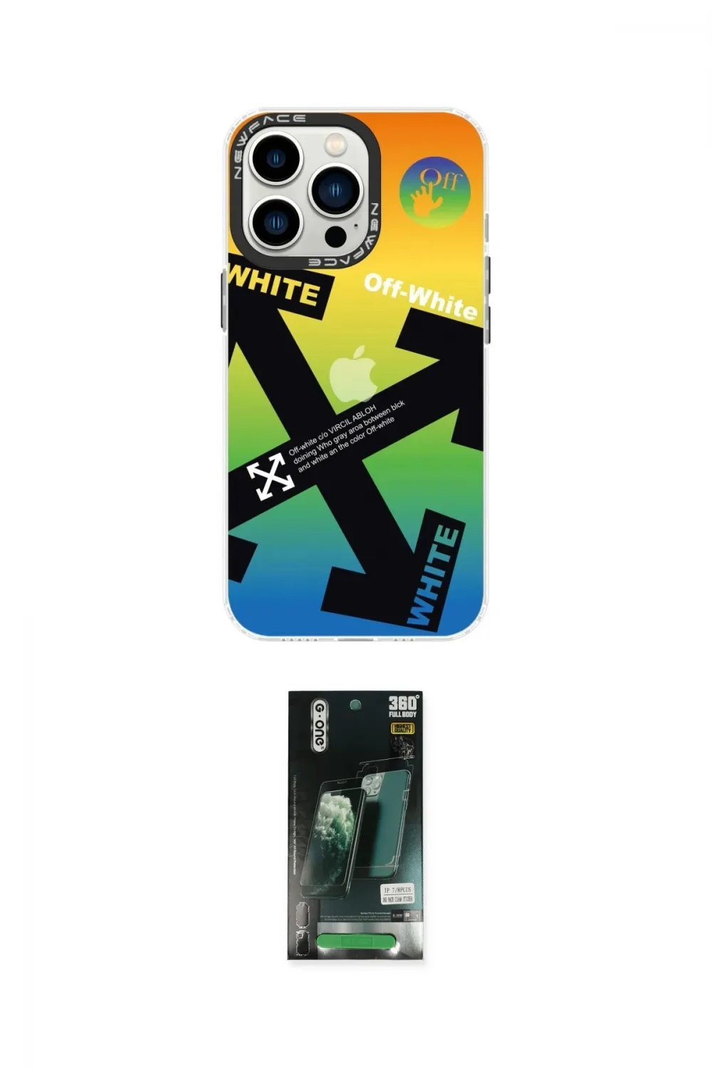 ieg™ iPhone 13 Pro Kılıf Siluet Çizgi Koleksiyonu - Şeffaf 360 Full Body Arka Koruyucu