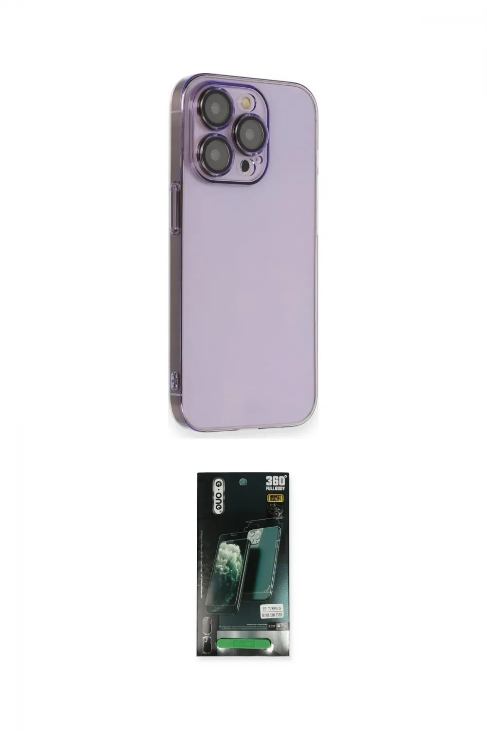 ieg™ iPhone 13 Pro Kılıf Siluet Minimal Özel Seri - Şeffaf 360 Full Body Arka Koruyucu