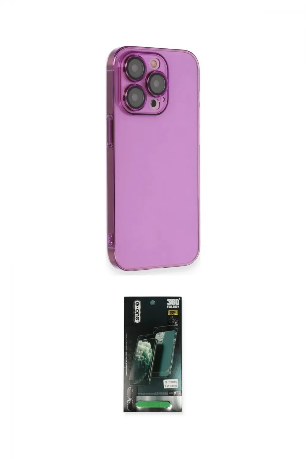 ieg™ iPhone 13 Pro Kılıf Siluet Minimal Özel Seri - Şeffaf 360 Full Body Arka Koruyucu