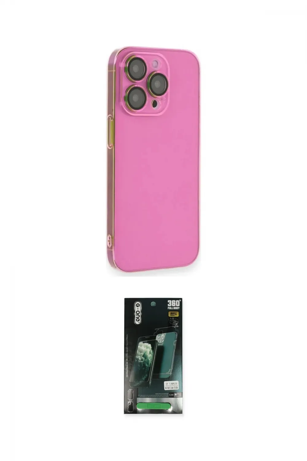 ieg™ iPhone 13 Pro Kılıf Siluet Minimal Özel Seri - Şeffaf 360 Full Body Arka Koruyucu