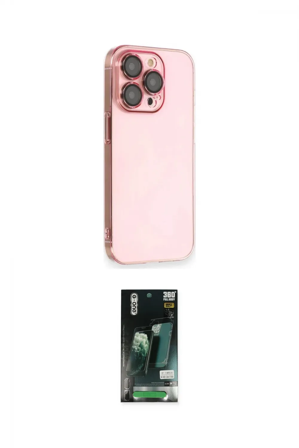 ieg™ iPhone 13 Pro Kılıf Siluet Minimal Özel Seri - Şeffaf 360 Full Body Arka Koruyucu