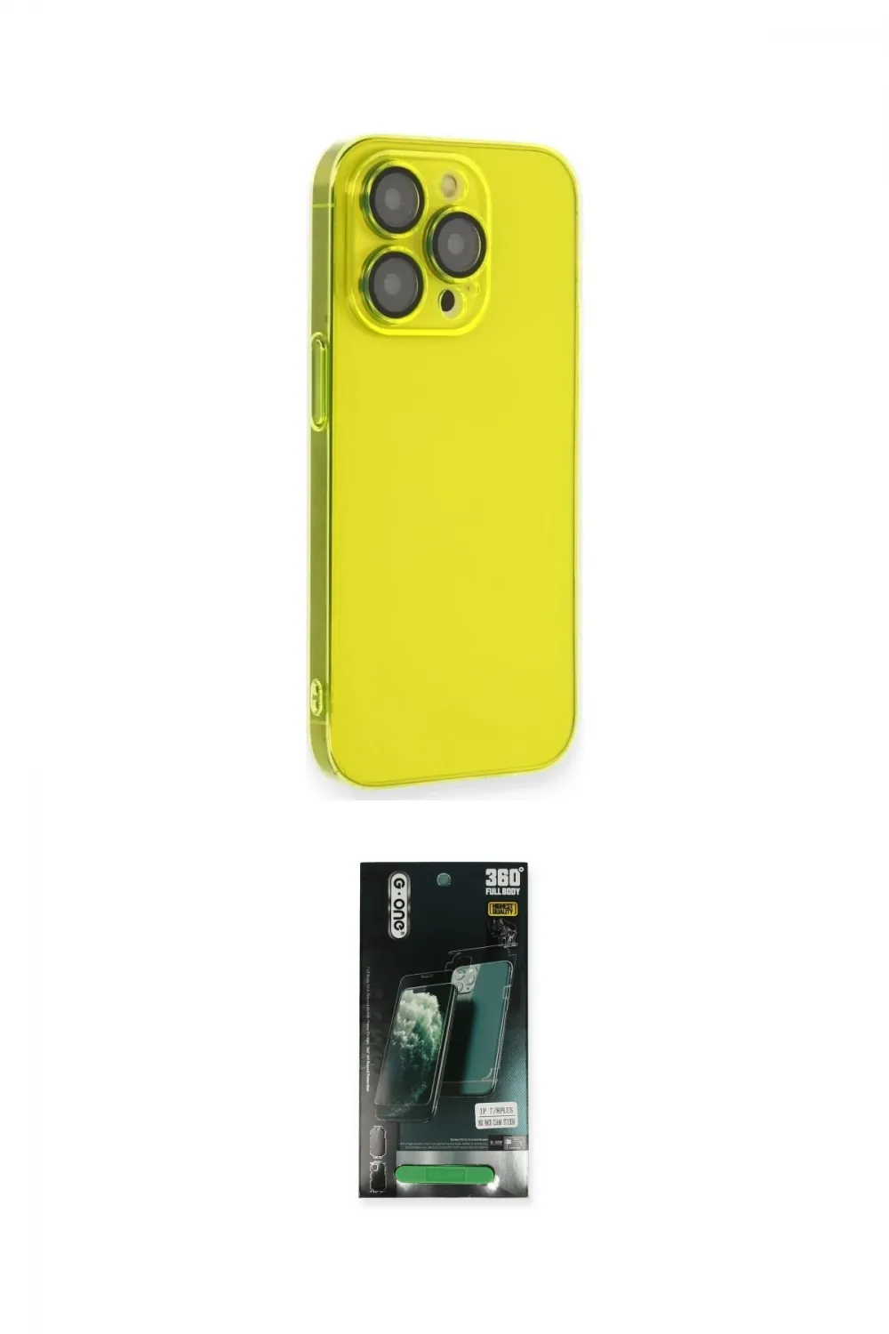ieg™ iPhone 13 Pro Kılıf Siluet Minimal Özel Seri - Şeffaf 360 Full Body Arka Koruyucu