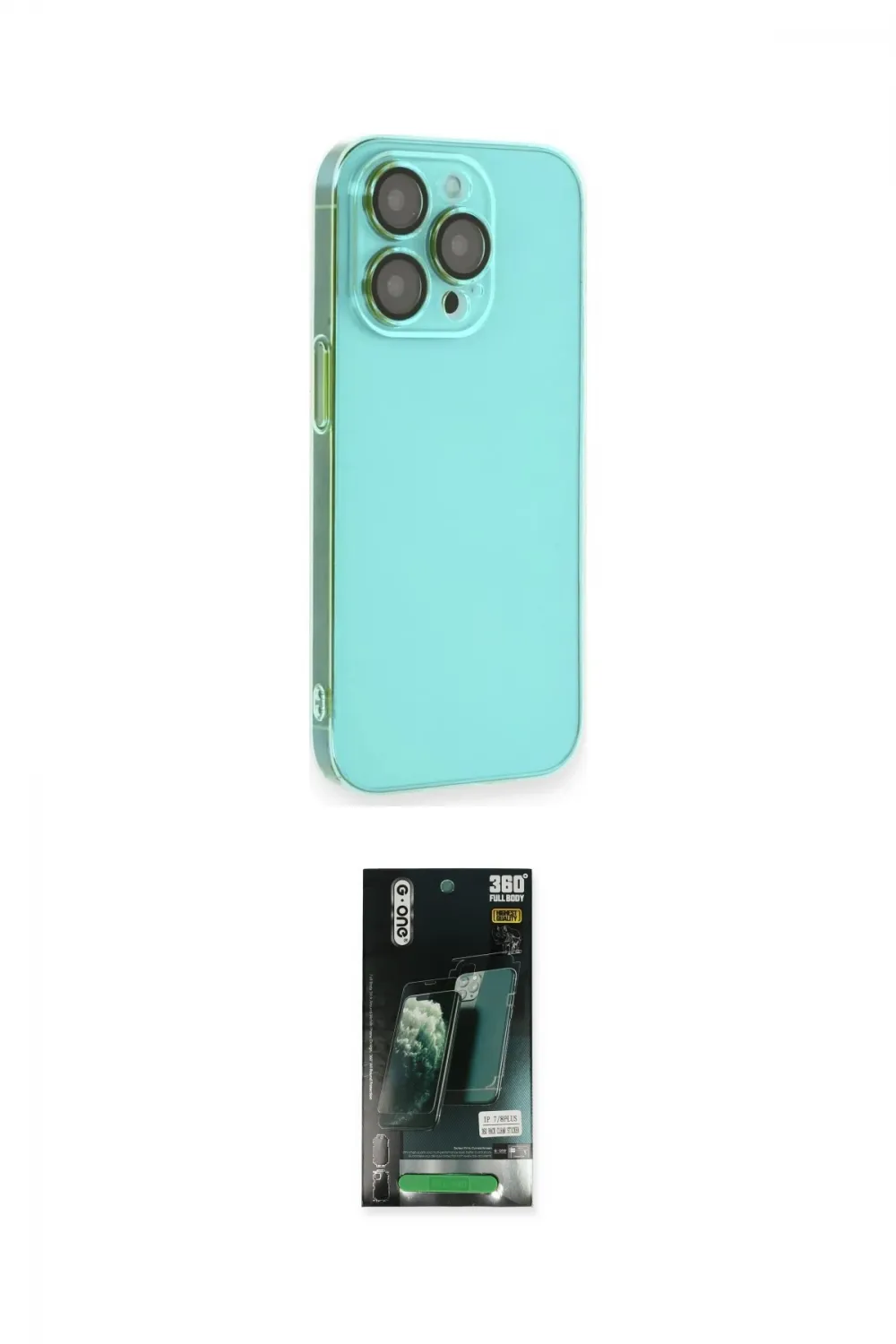 ieg™ iPhone 13 Pro Kılıf Siluet Minimal Özel Seri - Şeffaf 360 Full Body Arka Koruyucu
