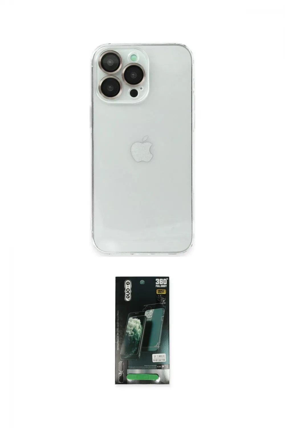 ieg™ iPhone 13 Pro Kılıf Ufuk Minimal Özel Seri - Şeffaf 360 Full Body Arka Koruyucu