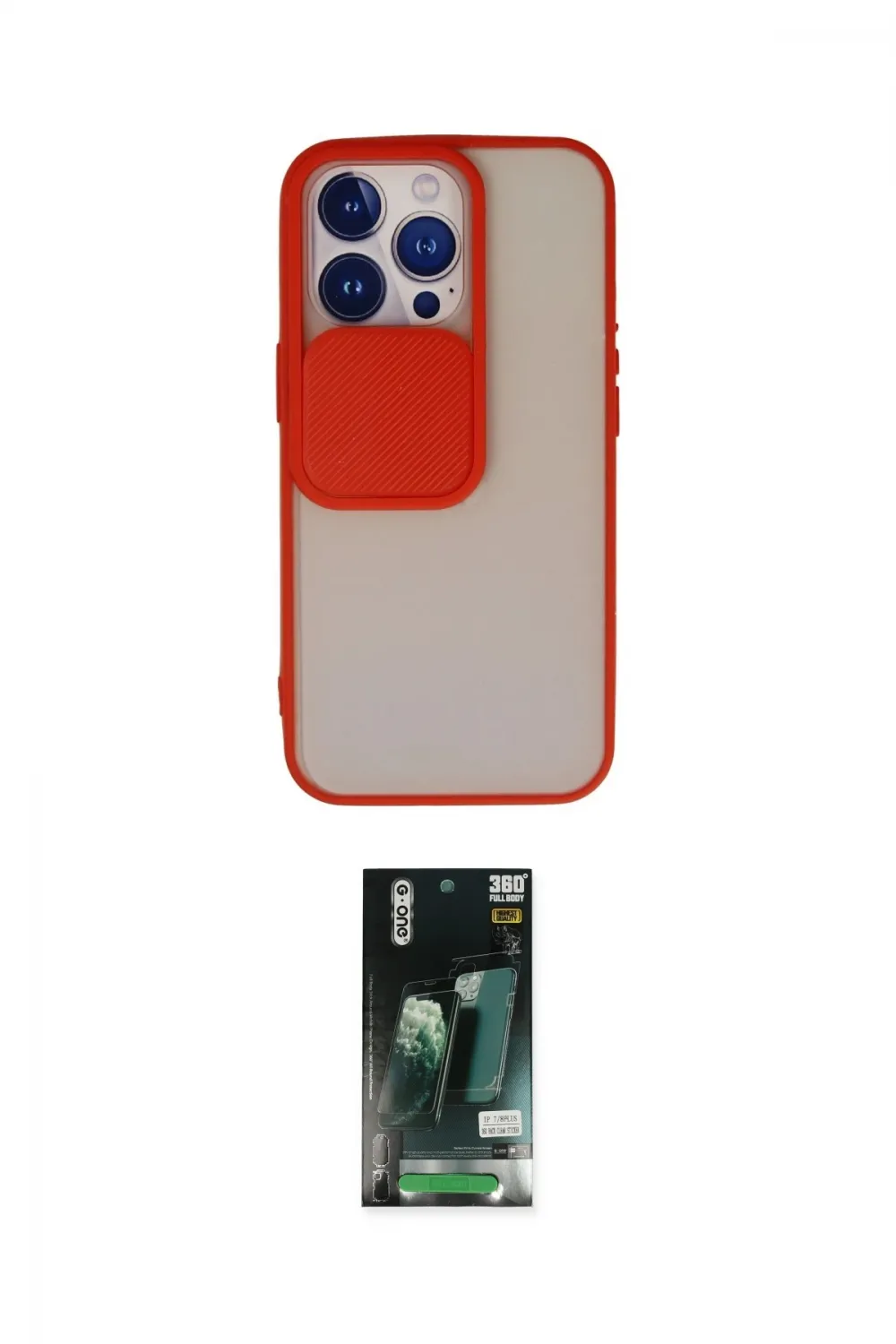 ieg™ iPhone 13 Pro Kılıf Vadi Çizgi - Şeffaf 360 Full Body Arka Koruyucu