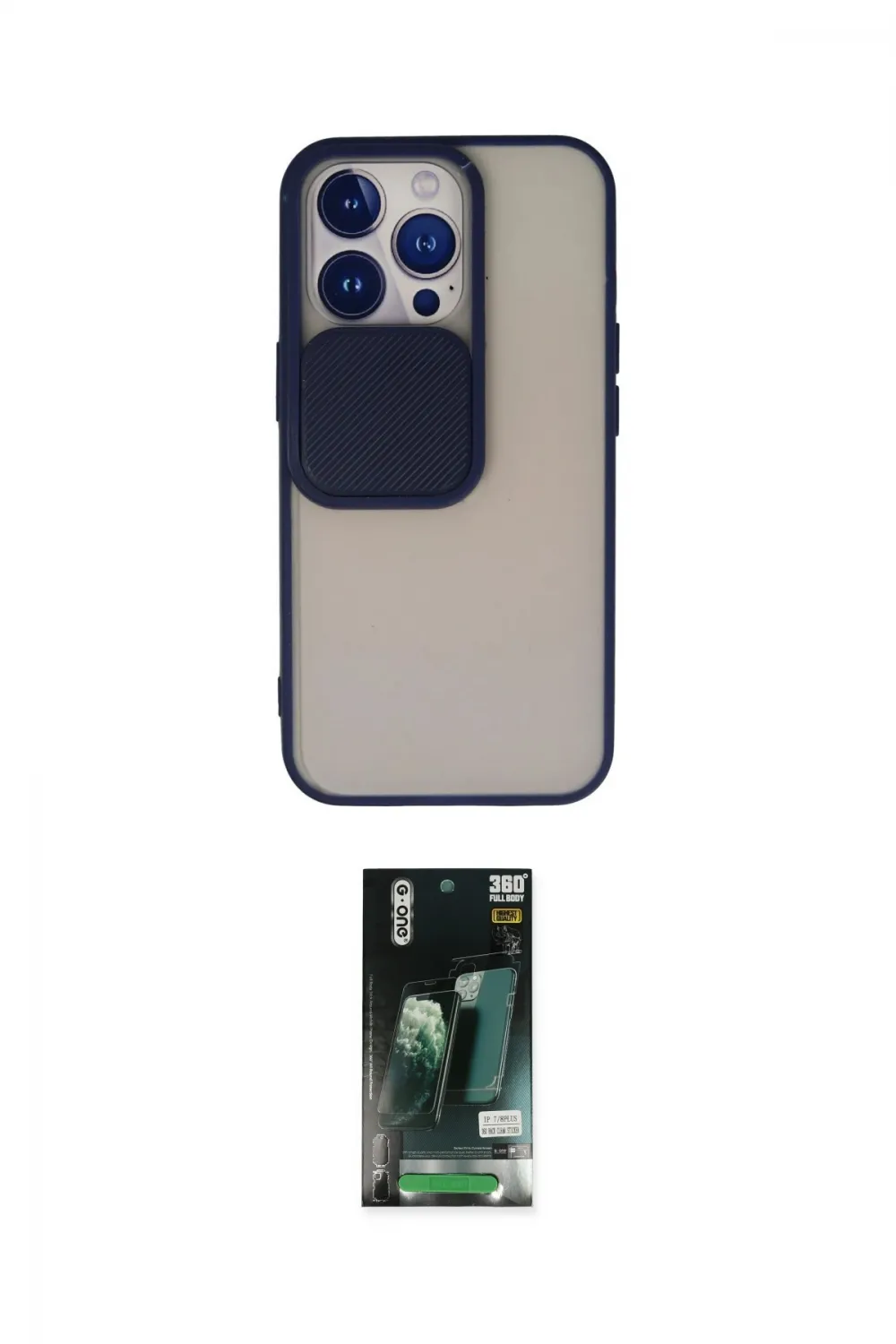 ieg™ iPhone 13 Pro Kılıf Vadi Çizgi - Şeffaf 360 Full Body Arka Koruyucu