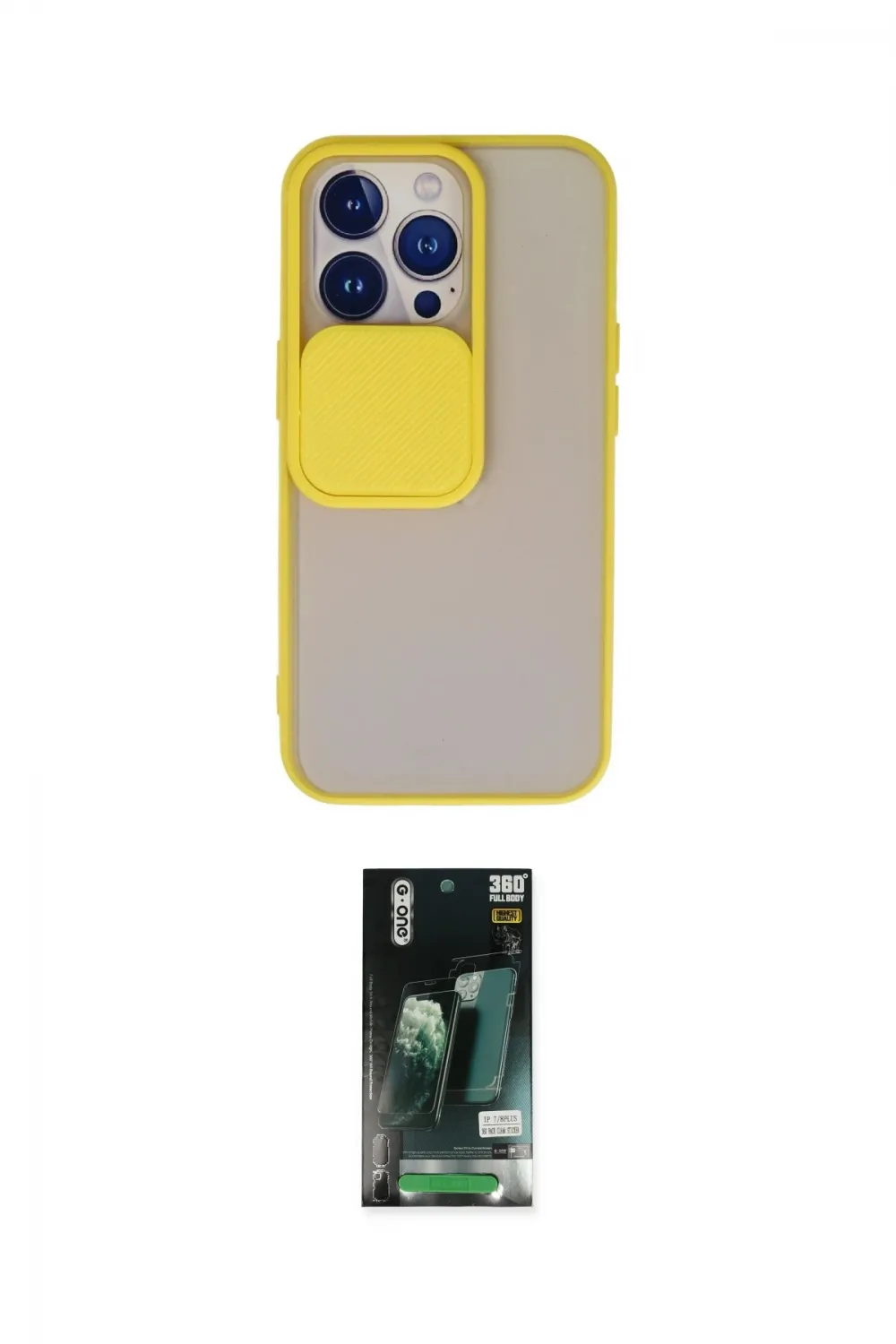 ieg™ iPhone 13 Pro Kılıf Vadi Çizgi - Şeffaf 360 Full Body Arka Koruyucu
