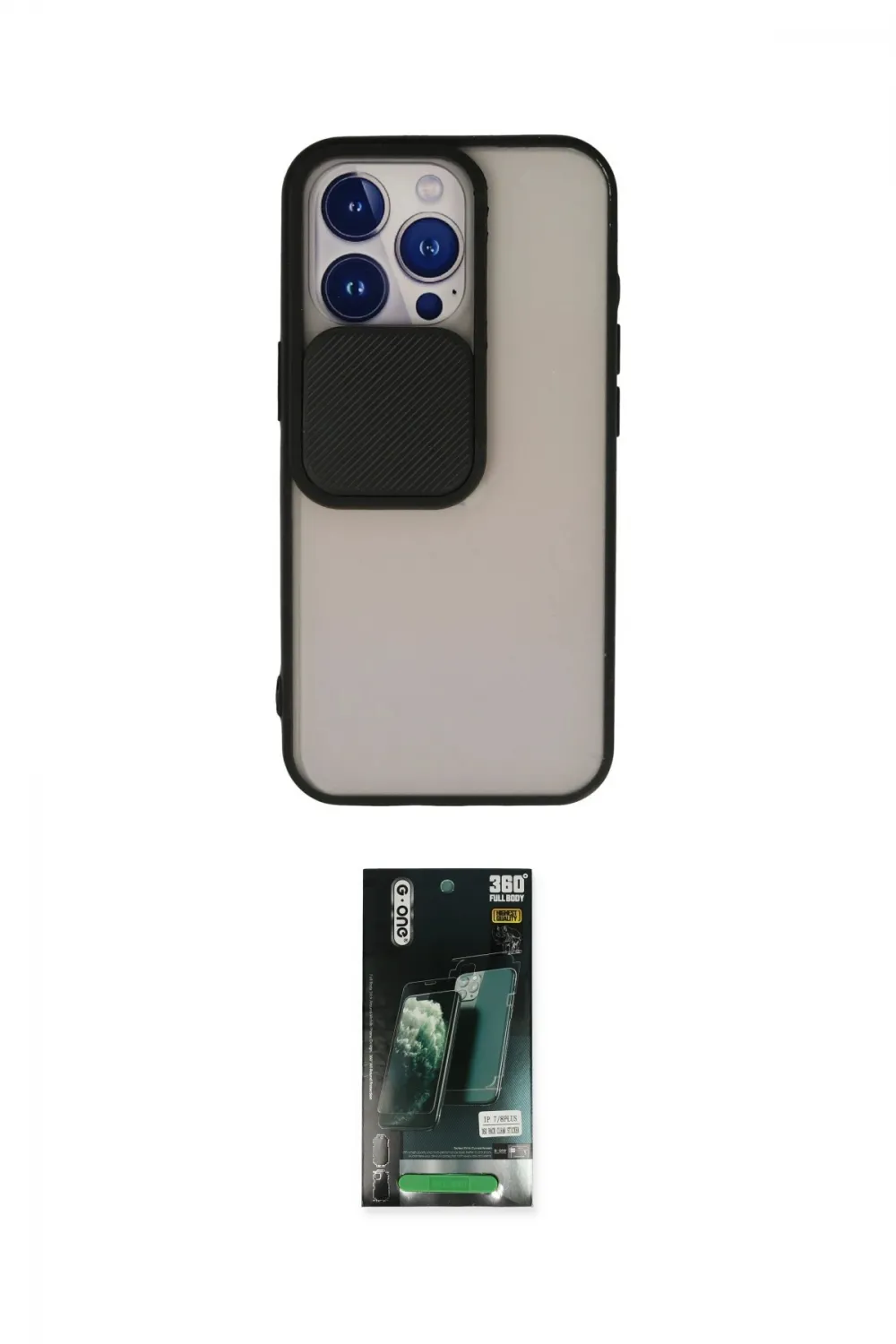 ieg™ iPhone 13 Pro Kılıf Vadi Çizgi - Şeffaf 360 Full Body Arka Koruyucu