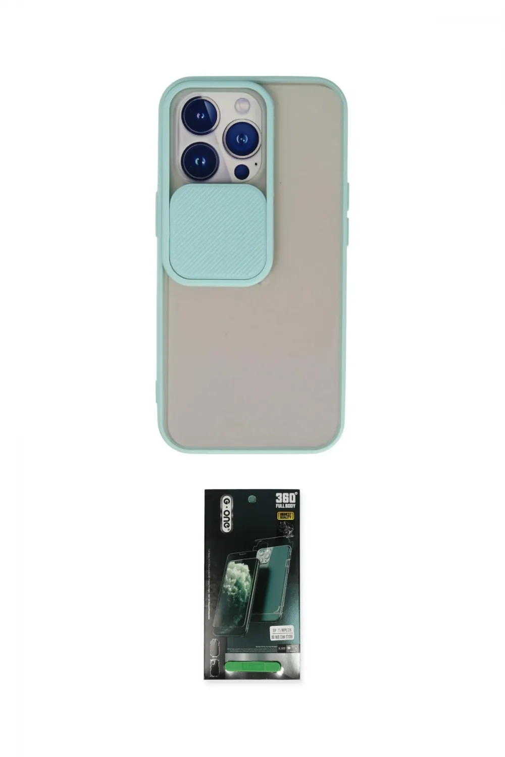 ieg™ iPhone 13 Pro Kılıf Vadi Çizgi - Şeffaf 360 Full Body Arka Koruyucu