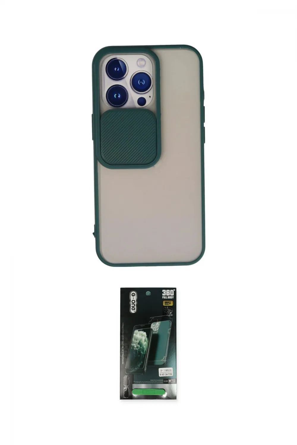 ieg™ iPhone 13 Pro Kılıf Vadi Çizgi - Şeffaf 360 Full Body Arka Koruyucu